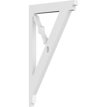 Ekena Millwork Artisan Architectural Grade PVC Bracket, 5/8"W X 7"D X 12"H BKTP01X07X12AR